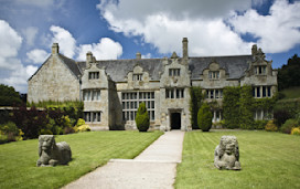 Trerice house and gardens, a National Trust property near Newquay in Cornwall.