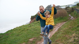 Coastal path at Devon Cliffs