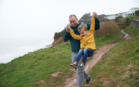 Coastal path at Devon Cliffs