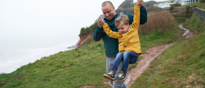 Coastal path at Devon Cliffs