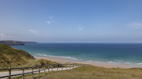 The path leading to the sandy beach at Perran Sands