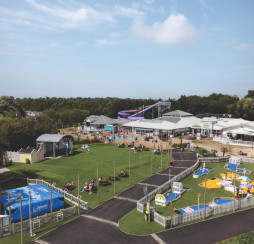The view of the Adventure Village at Cleethorpes Beach from above