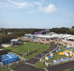 The view of the Adventure Village at Cleethorpes Beach from above