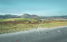 Aerial view of Morfa Bychan