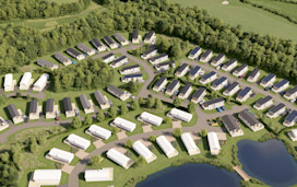 A CGI image gives an aerial view of how The Poplars and Maple Court could look.