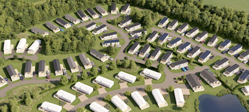 A CGI image gives an aerial view of how The Poplars and Maple Court could look.
