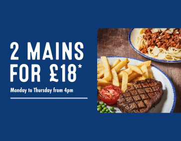 Two mains for £18
