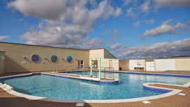 Outdoor pool at Blue Dolphin