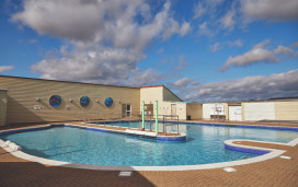 Outdoor pool at Blue Dolphin