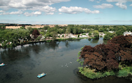 Haggerston Castle Holiday Park surrounds multiple lakes