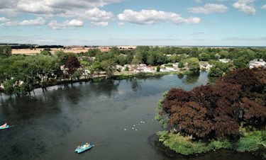 Haggerston Castle Holiday Park surrounds multiple lakes