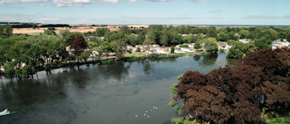 An image of one of the lakes at Haggerston Castle