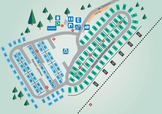 Map of Touring and Camping at Littlesea