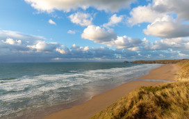 Beach view at Perran Sands