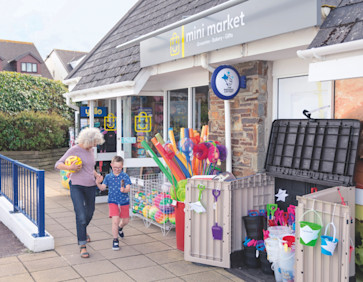 Buying essentials at the Mini Market