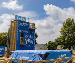 The big air bag catches those brave enough to take on The Jump.