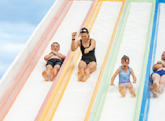 Outdoor pool slide at Doniford Bay