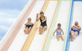 Outdoor pool slide at Doniford Bay