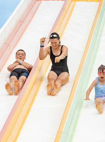 Outdoor pool slide at Doniford Bay