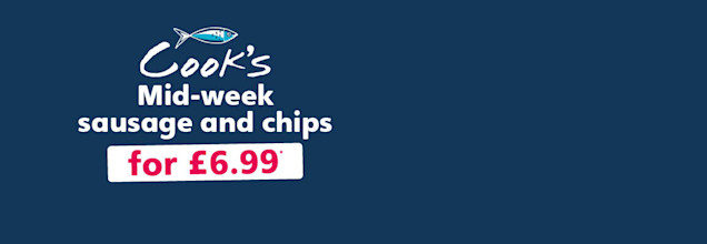 Mid-week sausage and chips for £6.99