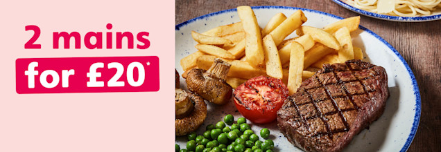 2 mains for £20