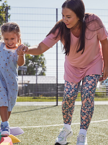 Children and their families enjoy the multi-sport Activitots sessions guided by Haven't activity leaders