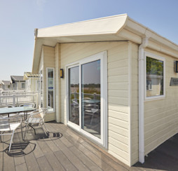Representation of the Emerald Lodge decking area