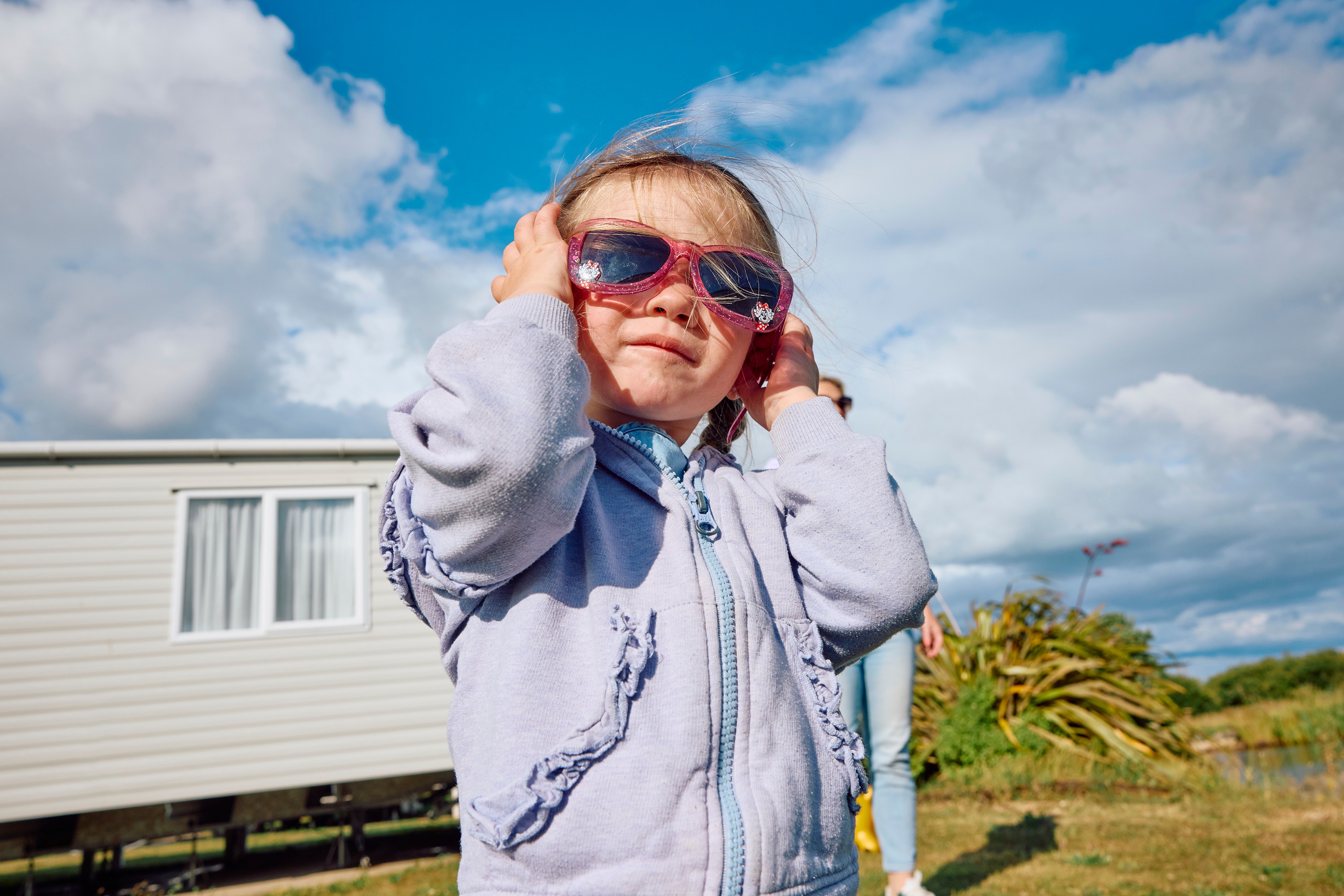 A toddler enjoying in Summer at Primrose Valley