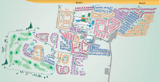 Map of Holiday homes at Hopton