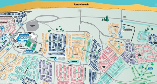 Map of Static Caravans for sale at Cleethorpes Beach