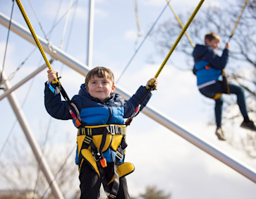 Bungee trampolines at Caister-on-Sea