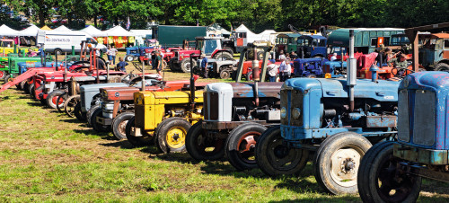 Tractors at a country festival.