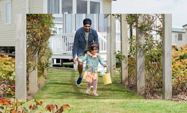 Easter egg hunt with family at Haven