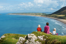 View over Rhossili Bay in Wales