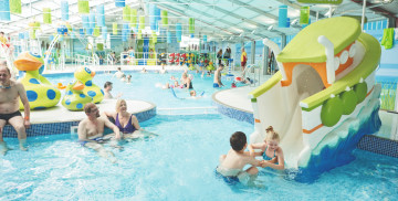 Kids love the water features in the pool and there's something for all, big and small