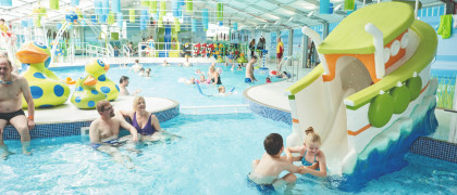 Kids love the water features in the pool and there's something for all, big and small