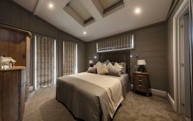 Representation of a main bedroom in a Exclusive Sea View Luxury Lodge