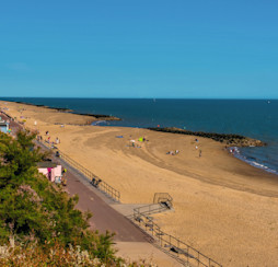 Clacton Beach in Essex, close to Haven's Orchards Holiday Village.