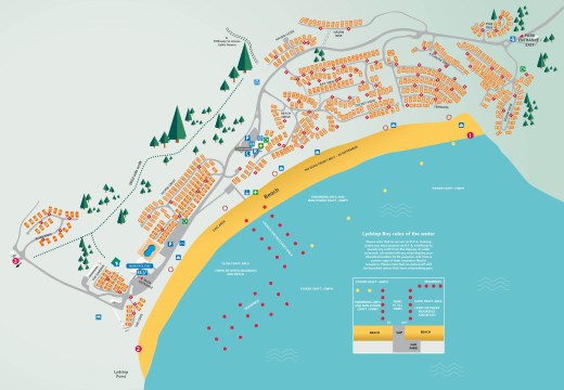 Map of Static Caravans for sale at Lydstep Beach