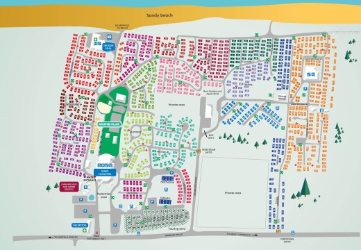 Map of Static Caravans for sale at Caister-on-Sea