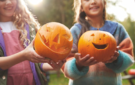 Spooky Halloween pumpkins at a Haven site