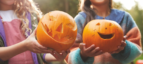 Spooky Halloween pumpkins at a Haven site