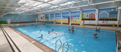 Indoor heated pool at Perran Sands