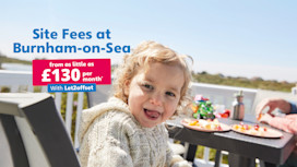 Site fees from £130 a month at Burnham-on-Sea with Let2offset. Terms apply
