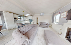 An example of the luxurious interior of a Hot Tub Lodge.