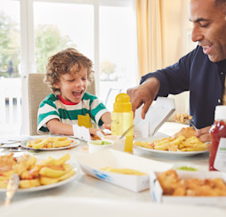 Fish and chips with the family