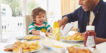 Fish and chips with the family