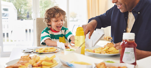 Fish and chips with the family
