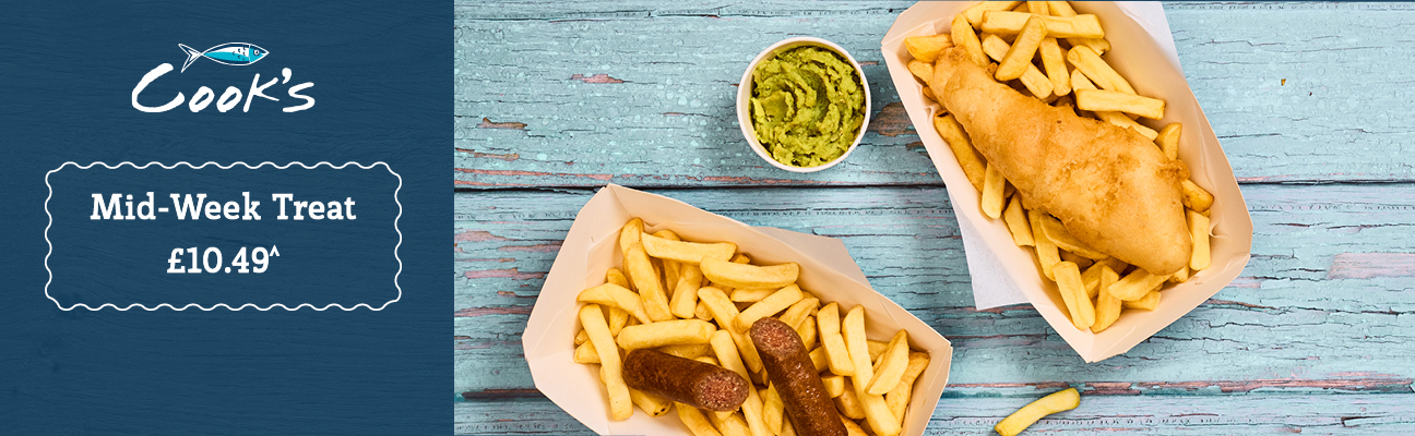 Mid-week fish and chips for £10.49