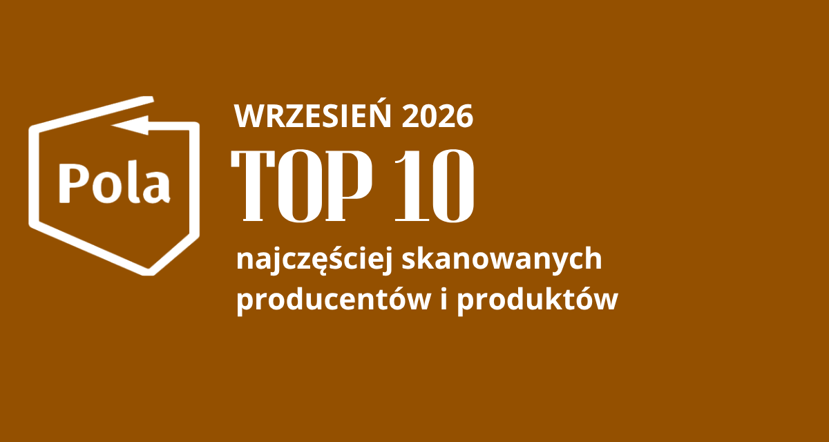 Top 10 najczęściej skanowanych producentów i produktów w aplikacji Pola we wrześniu!